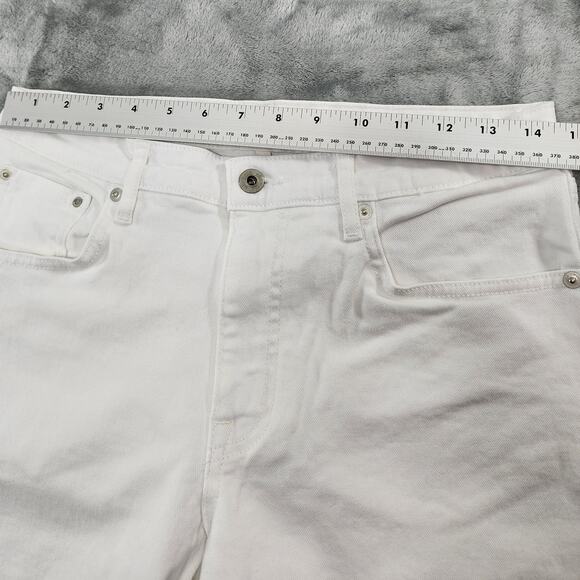 Ella Moss Jeans Womens 6/28 White High Waist Straight Leg Stretch Denim Ankle - Picture 9 of 13